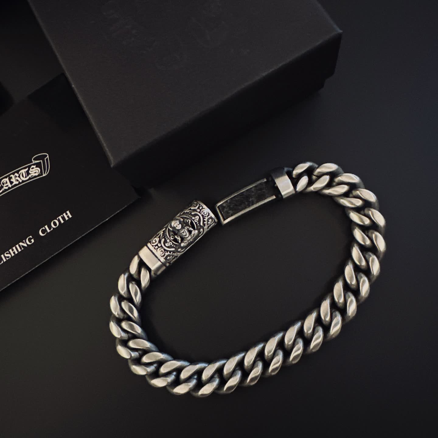 Chrome Hearts Silver Bracelet with Medallion